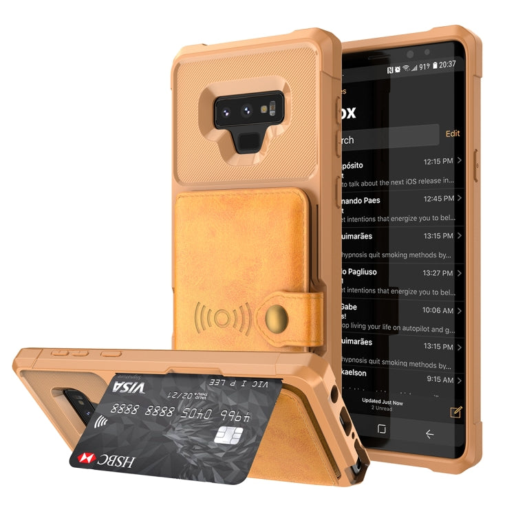 For Samsung Galaxy Note9 Magnetic Wallet Card Bag Leather Phone Case