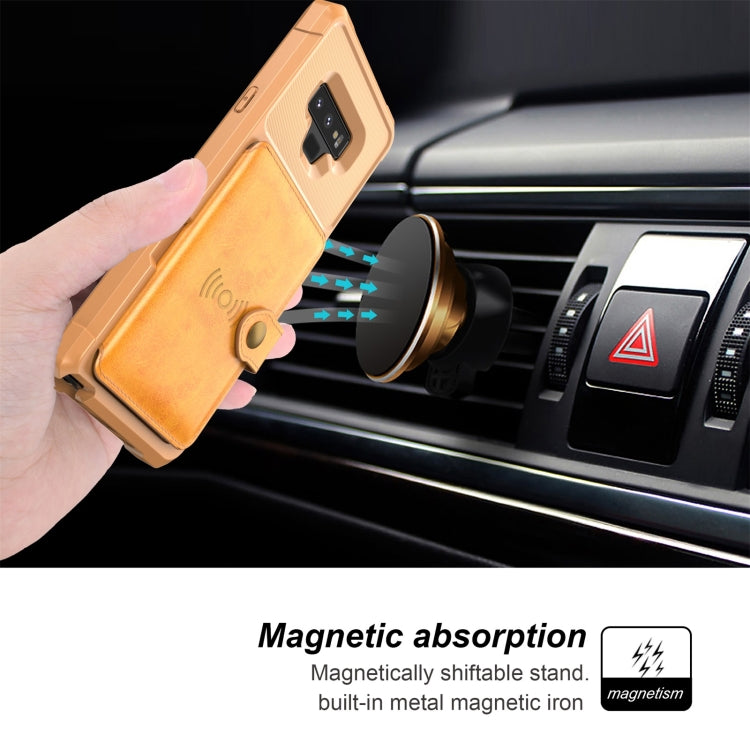 For Samsung Galaxy Note9 Magnetic Wallet Card Bag Leather Phone Case