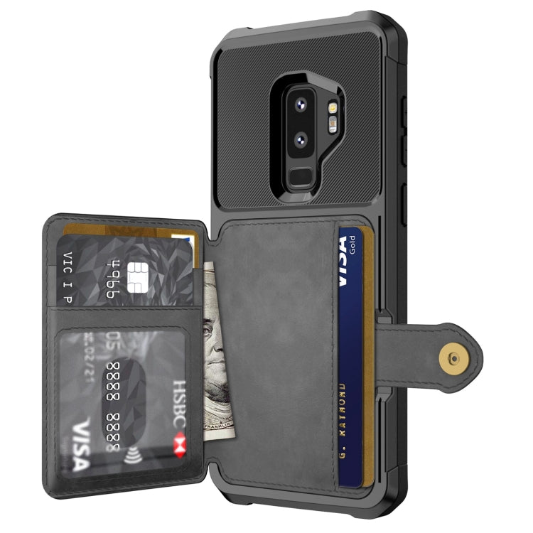 For Samsung Galaxy S9+ Magnetic Wallet Card Bag Leather Phone Case