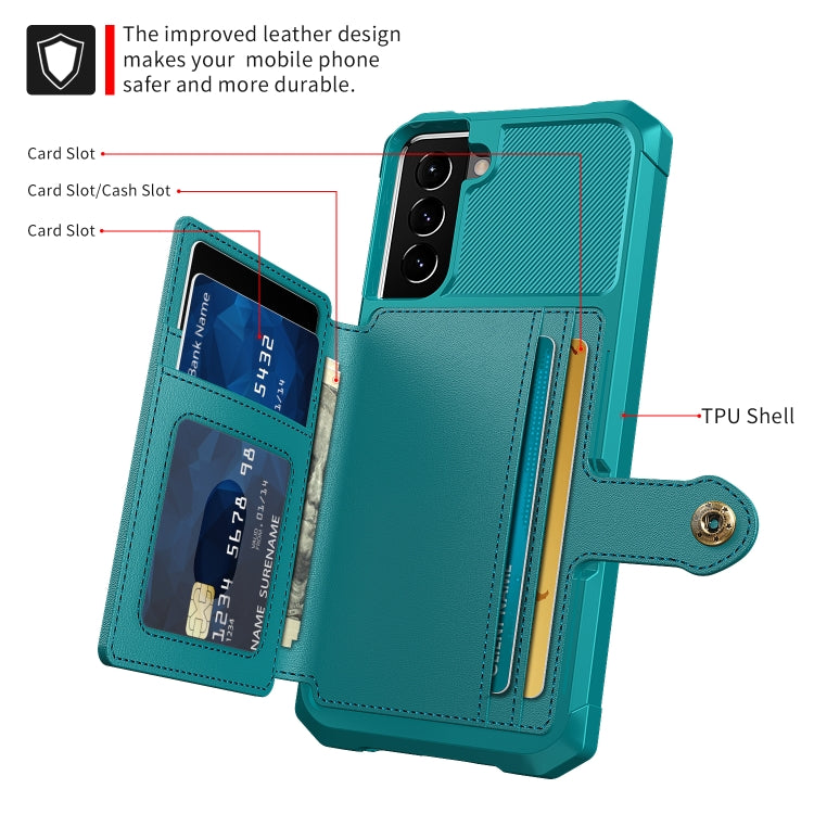 For Samsung Galaxy S21 FE 5G Magnetic Wallet Card Bag Leather Phone Case