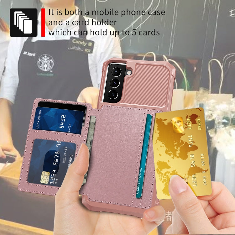 For Samsung Galaxy S21 FE 5G Magnetic Wallet Card Bag Leather Phone Case