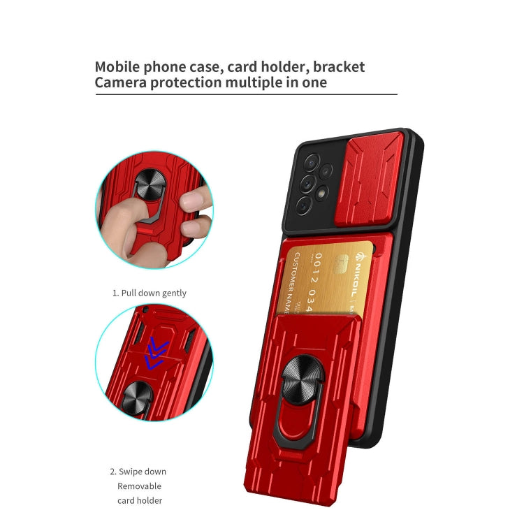 For Samsung Galaxy A13 4G Sliding Camshield Card Phone Case