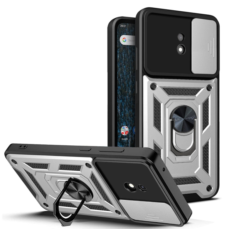 For Nokia C10 Sliding Camera Cover Design TPU+PC Phone Case