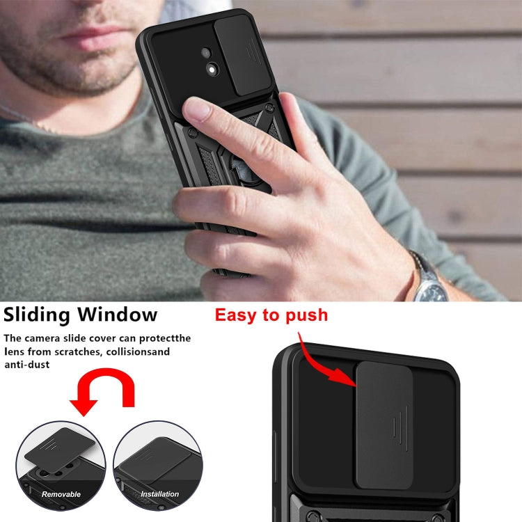For Nokia C10 Sliding Camera Cover Design TPU+PC Phone Case