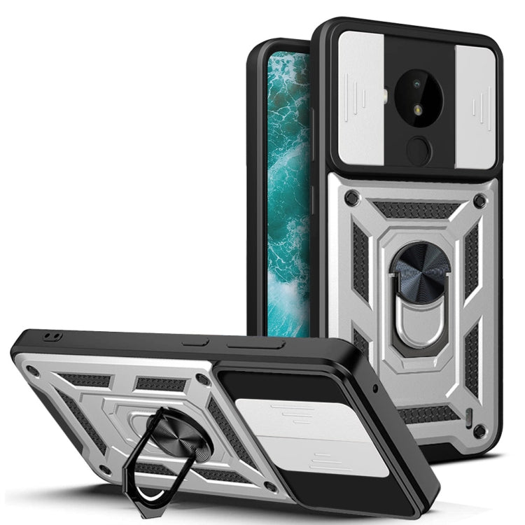 For Nokia C30 Sliding Camera Cover Design TPU+PC Phone Case