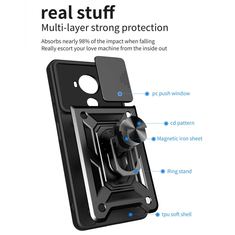 For Nokia C30 Sliding Camera Cover Design TPU+PC Phone Case