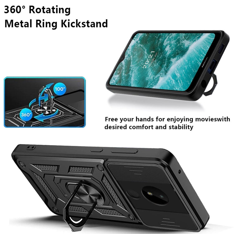 For Nokia C30 Sliding Camera Cover Design TPU+PC Phone Case