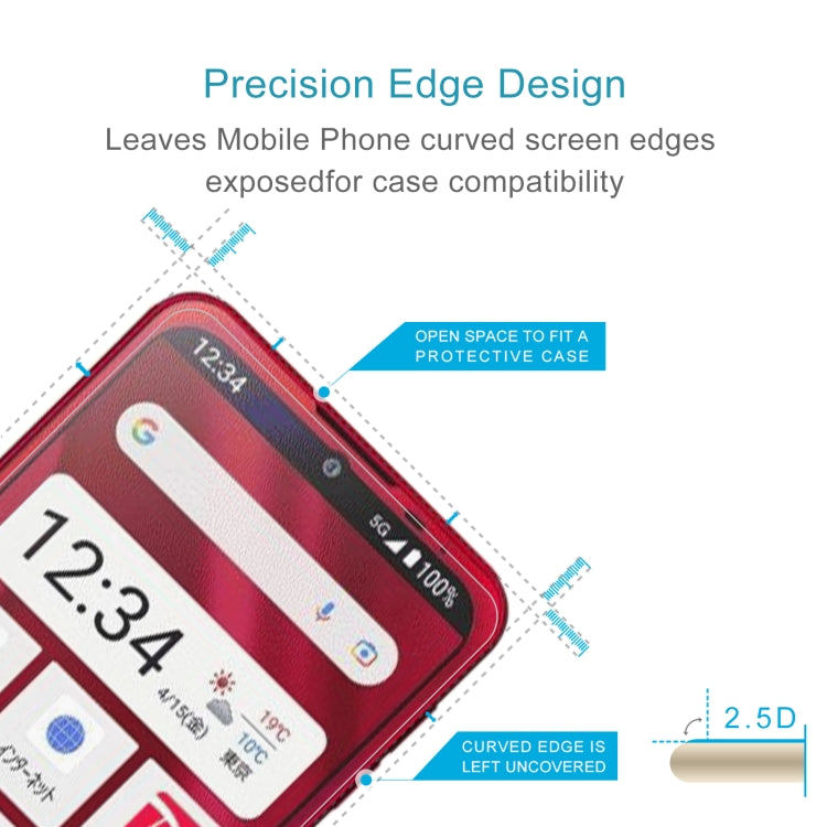 10 PCS 0.26mm 9H 2.5D Tempered Glass Film For Sharp Simple Sumaho 6