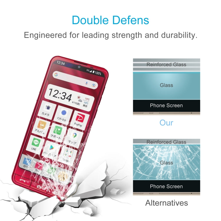 10 PCS 0.26mm 9H 2.5D Tempered Glass Film For Sharp Simple Sumaho 6
