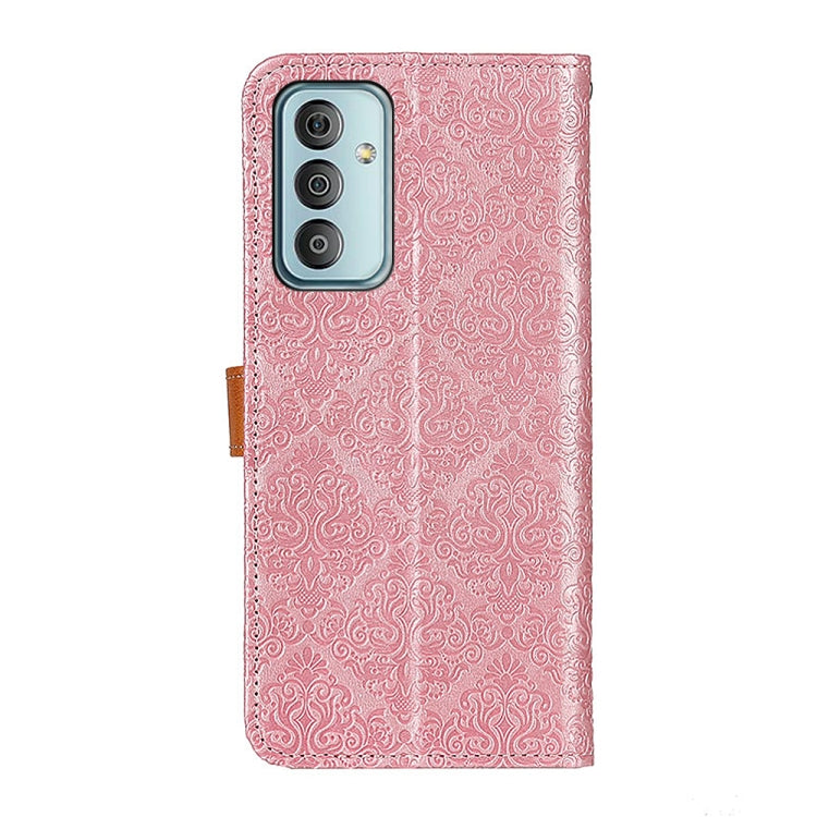 For Samsung Galaxy M23 / F23 European Floral Embossed Leather Phone Case