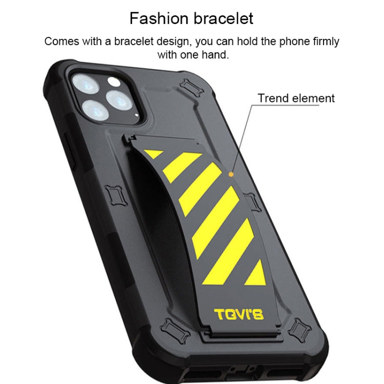 For iPhone 11 Pro TGVIS Explore Series Colorful Shockproof Protective Case with Bracelet
