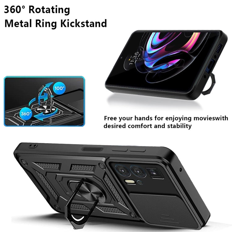 For Motorola Edge 20 Pro Sliding Camera Cover Design TPU+PC Phone Case