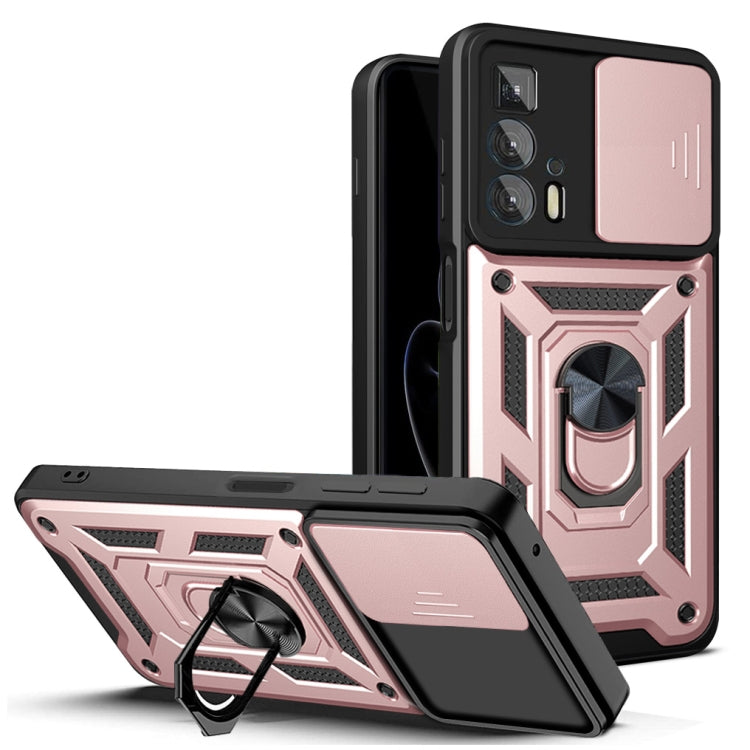 For Motorola Edge 20 Pro Sliding Camera Cover Design TPU+PC Phone Case