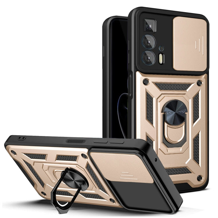 For Motorola Edge 20 Pro Sliding Camera Cover Design TPU+PC Phone Case