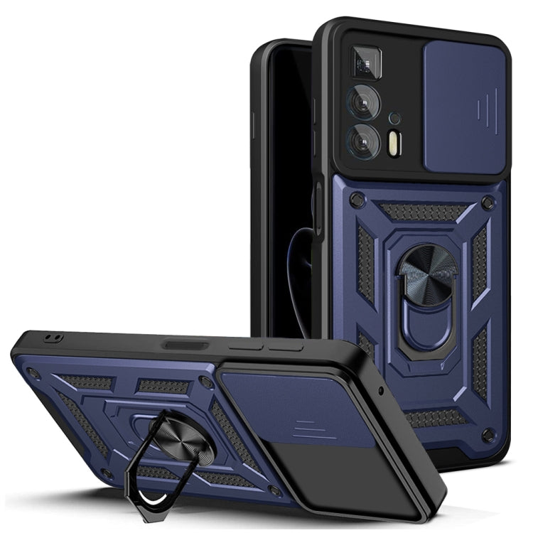 For Motorola Edge 20 Pro Sliding Camera Cover Design TPU+PC Phone Case
