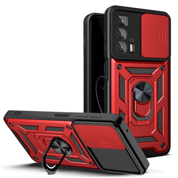 For Motorola Edge 20 Pro Sliding Camera Cover Design TPU+PC Phone Case