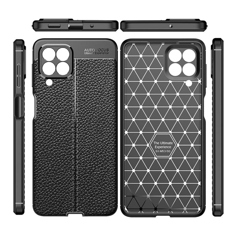 For Samsung Galaxy M53 5G Litchi Texture TPU Shockproof Case