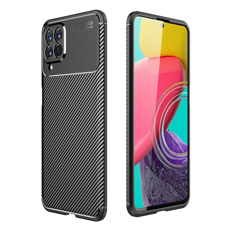 For Samsung Galaxy M53 5G Carbon Fiber Texture Shockproof TPU Phone Case