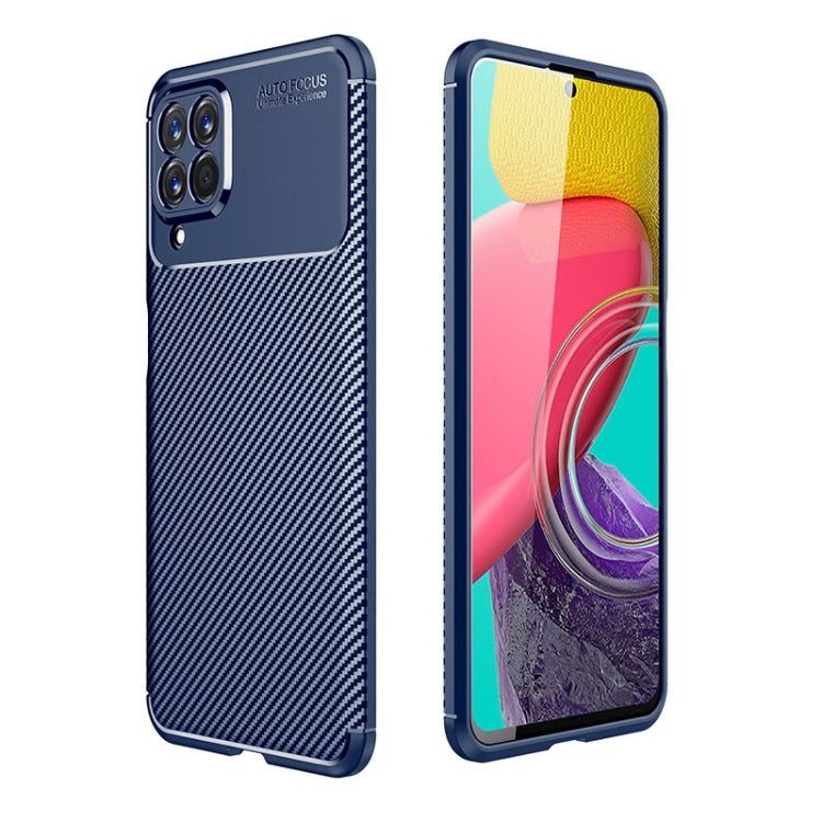 For Samsung Galaxy M53 5G Carbon Fiber Texture Shockproof TPU Phone Case