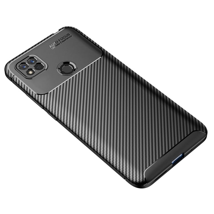 For Xiaomi Redmi 10A Carbon Fiber Texture Shockproof TPU Phone Case