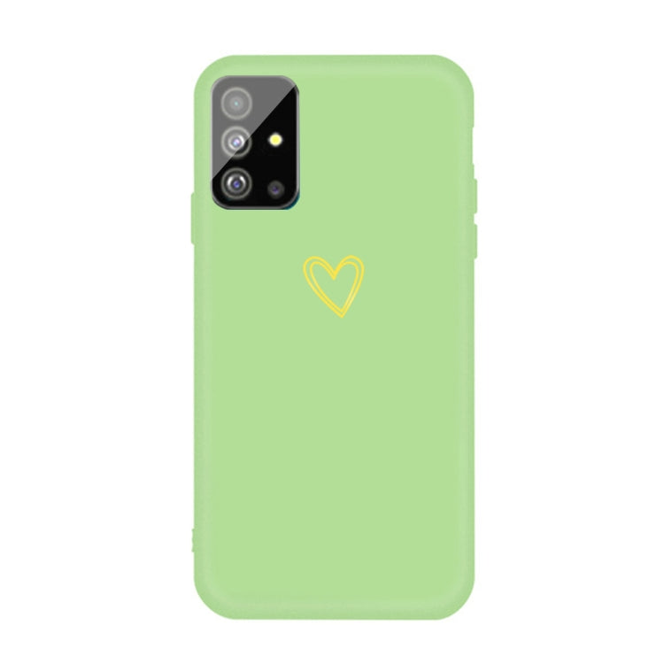 For Galaxy S20 Golden Love Heart Pattern Frosted TPU Protective Case