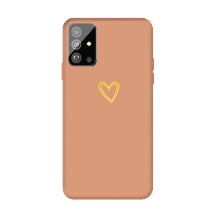 For Galaxy S20 Golden Love Heart Pattern Frosted TPU Protective Case