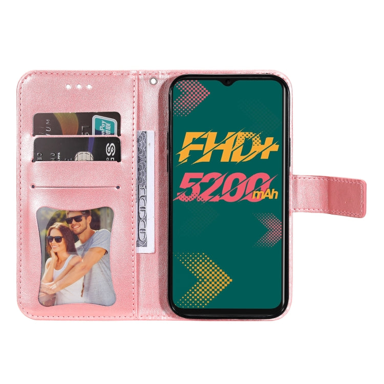 For Infinix Hot 11 7-petal Flowers Embossing Pattern Horizontal Flip Leather Case