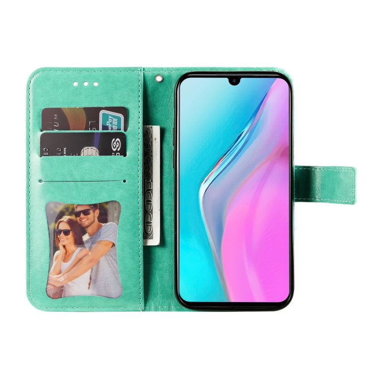 For Infinix Note 11 7-petal Flowers Embossing Pattern Horizontal Flip Leather Case