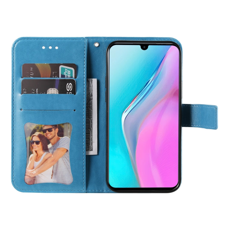 For Infinix Note 11 7-petal Flowers Embossing Pattern Horizontal Flip Leather Case