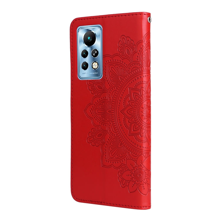 For Infinix Note 11 Pro/Note 11s 7-petal Flowers Embossing Pattern Horizontal Flip Leather Case