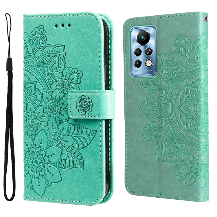 For Infinix Note 11 Pro/Note 11s 7-petal Flowers Embossing Pattern Horizontal Flip Leather Case