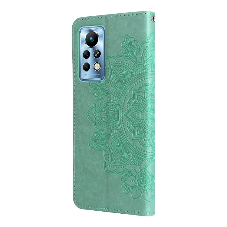 For Infinix Note 11 Pro/Note 11s 7-petal Flowers Embossing Pattern Horizontal Flip Leather Case