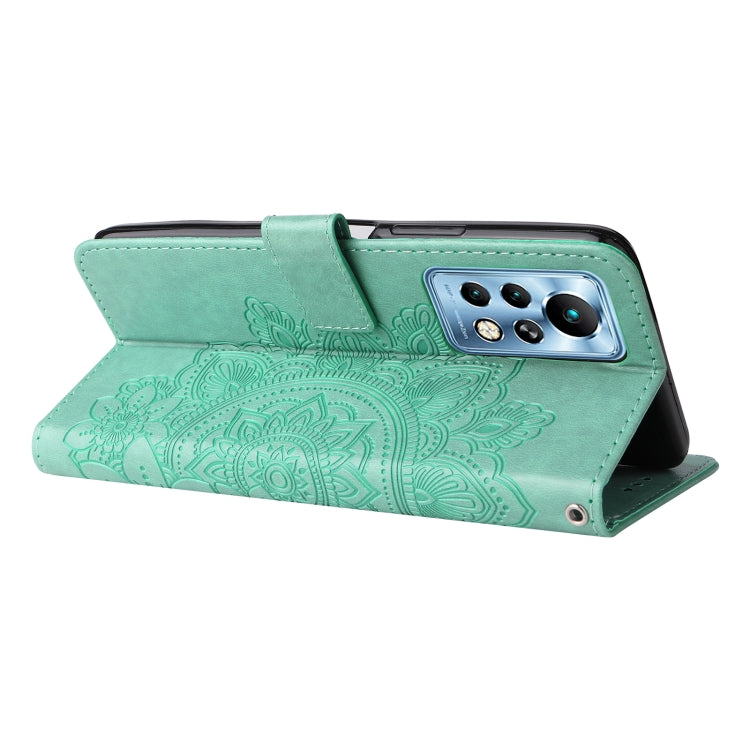 For Infinix Note 11 Pro/Note 11s 7-petal Flowers Embossing Pattern Horizontal Flip Leather Case