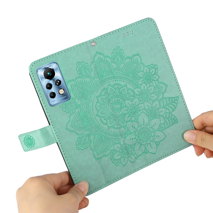 For Infinix Note 11 Pro/Note 11s 7-petal Flowers Embossing Pattern Horizontal Flip Leather Case