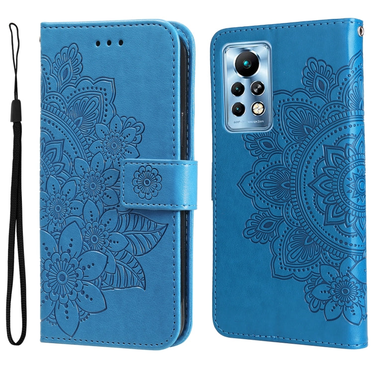 For Infinix Note 11 Pro/Note 11s 7-petal Flowers Embossing Pattern Horizontal Flip Leather Case