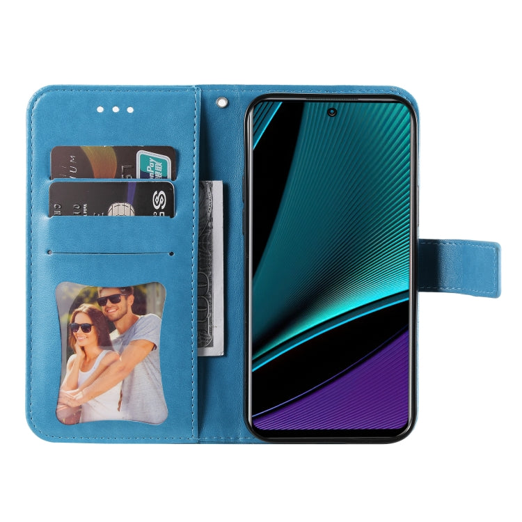 For Infinix Note 11 Pro/Note 11s 7-petal Flowers Embossing Pattern Horizontal Flip Leather Case