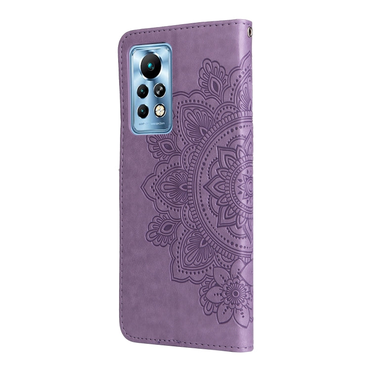 For Infinix Note 11 Pro/Note 11s 7-petal Flowers Embossing Pattern Horizontal Flip Leather Case
