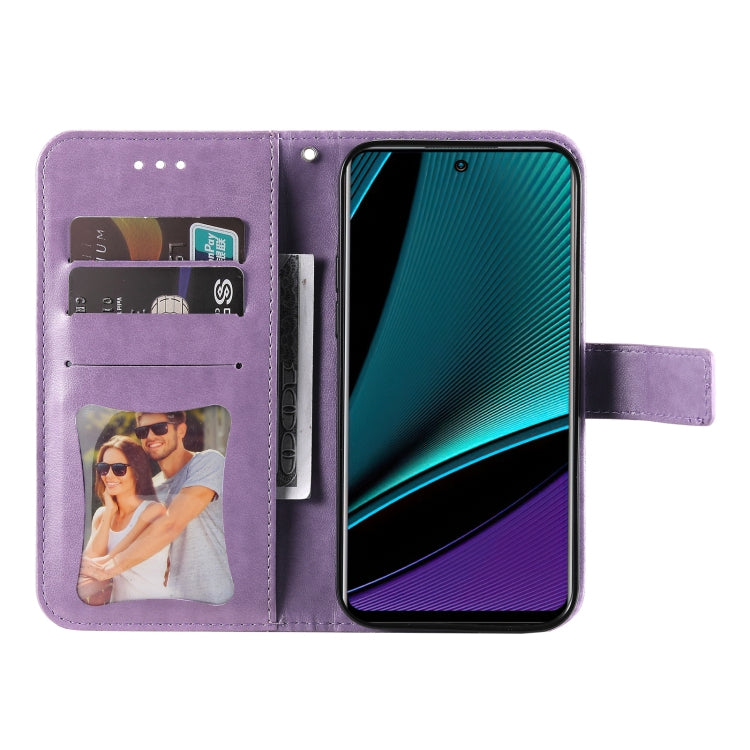 For Infinix Note 11 Pro/Note 11s 7-petal Flowers Embossing Pattern Horizontal Flip Leather Case