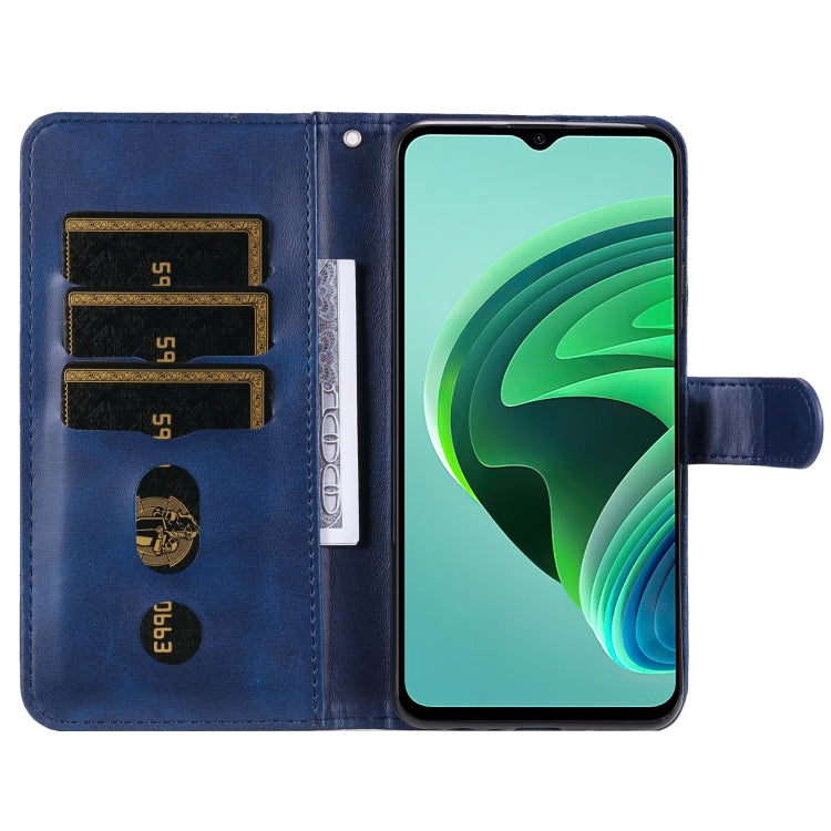 For Xiaomi Redmi Note 11E Fashion Calf Texture Zipper Horizontal Flip Leather Case