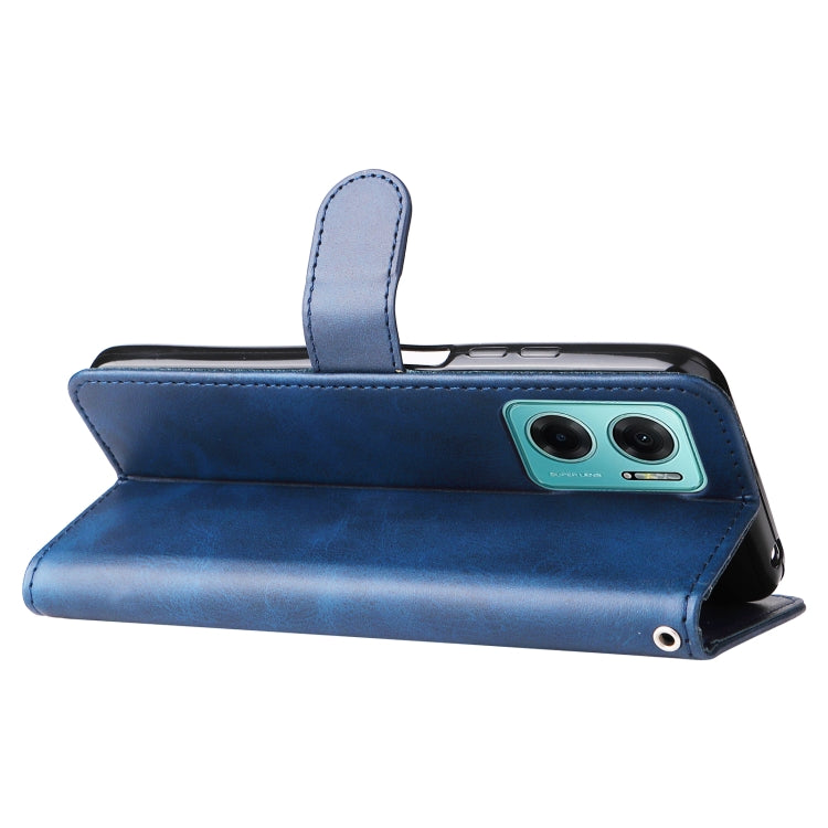 For Xiaomi Redmi Note 11E Fashion Calf Texture Zipper Horizontal Flip Leather Case