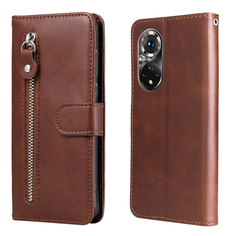 For Huawei Nova 9 Pro/Honor 50 Pro Fashion Calf Texture Zipper Horizontal Flip Leather Case