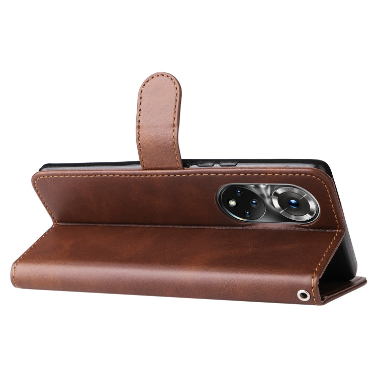 For Huawei Nova 9 Pro/Honor 50 Pro Fashion Calf Texture Zipper Horizontal Flip Leather Case