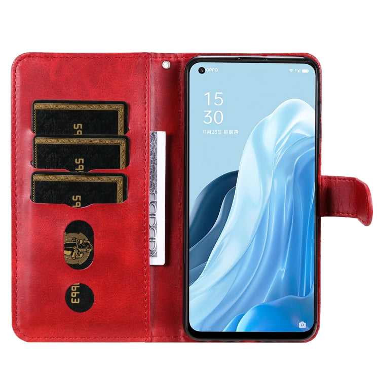 For OPPO Reno7 SE 5G Fashion Calf Texture Zipper Horizontal Flip Leather Case