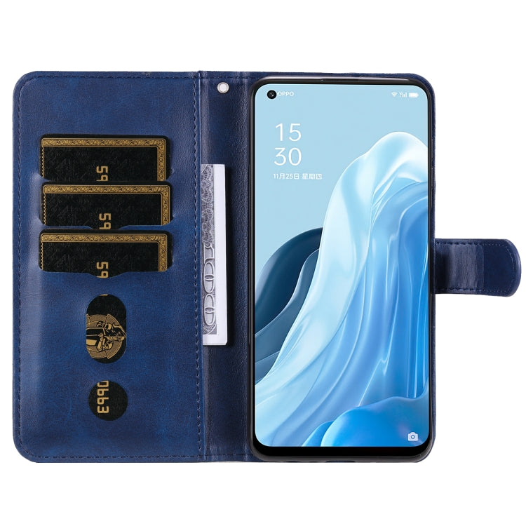 For OPPO Reno7 SE 5G Fashion Calf Texture Zipper Horizontal Flip Leather Case