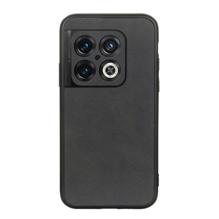 For OnePlus 10 Pro Accurate Hole Two-color Calf Texture PU Phone Case
