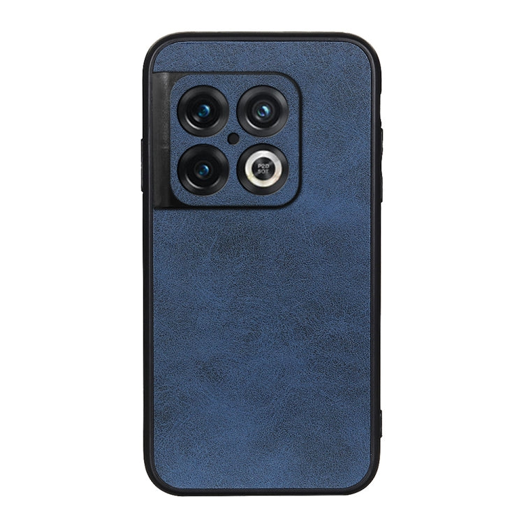For OnePlus 10 Pro Accurate Hole Two-color Calf Texture PU Phone Case