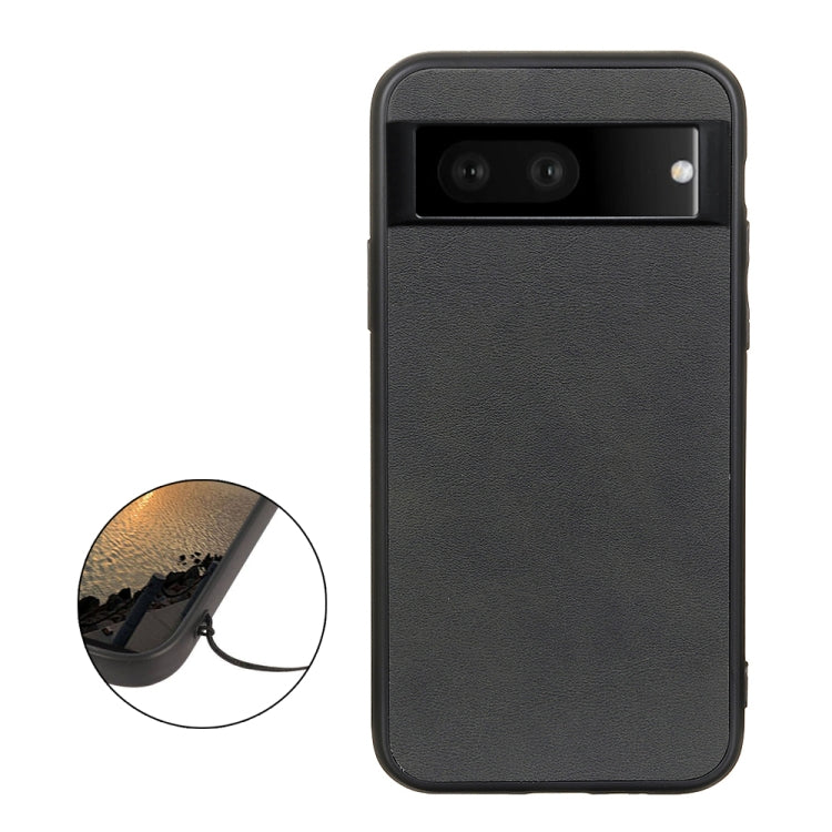 For Google Pixel 7 Accurate Hole Two-color Calf Texture PU Phone Case
