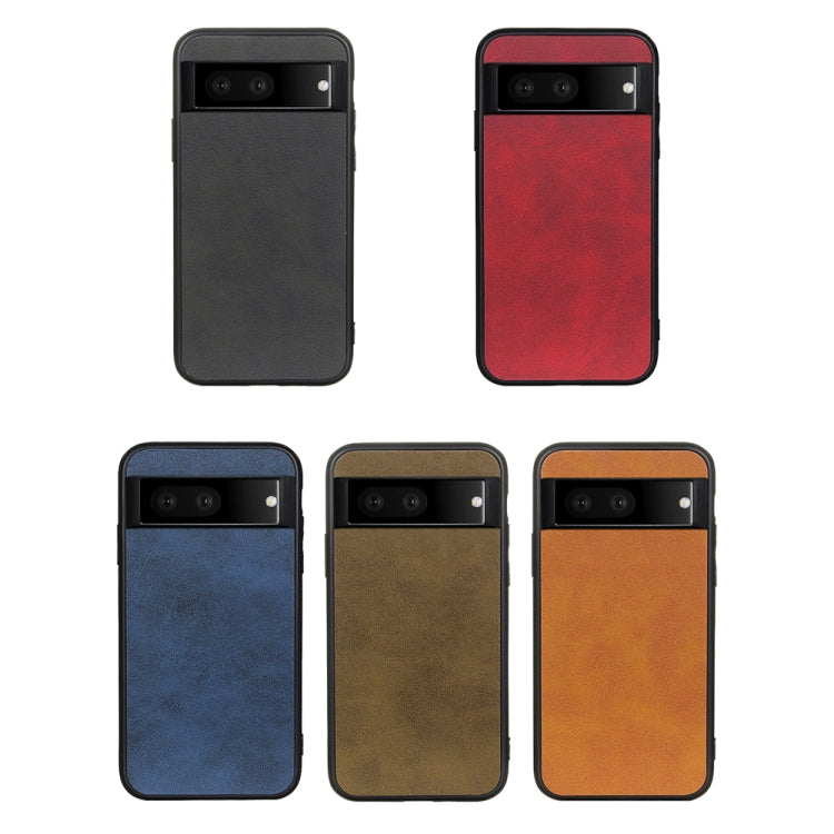 For Google Pixel 7 Accurate Hole Two-color Calf Texture PU Phone Case