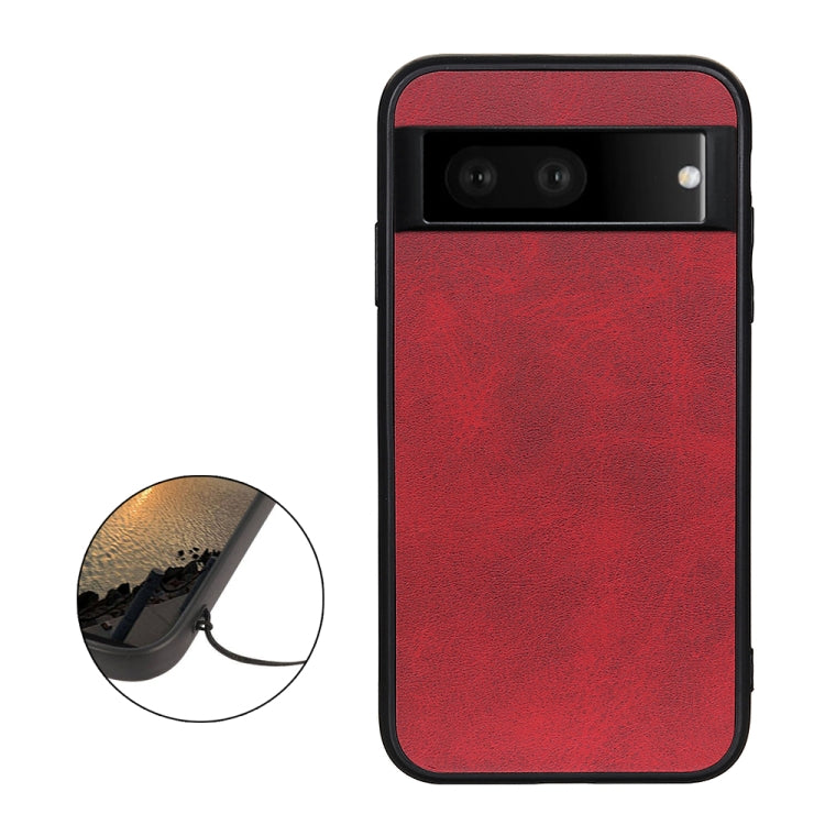 For Google Pixel 7 Accurate Hole Two-color Calf Texture PU Phone Case