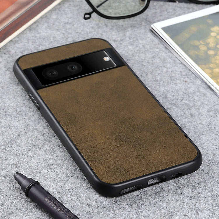 For Google Pixel 7 Accurate Hole Two-color Calf Texture PU Phone Case